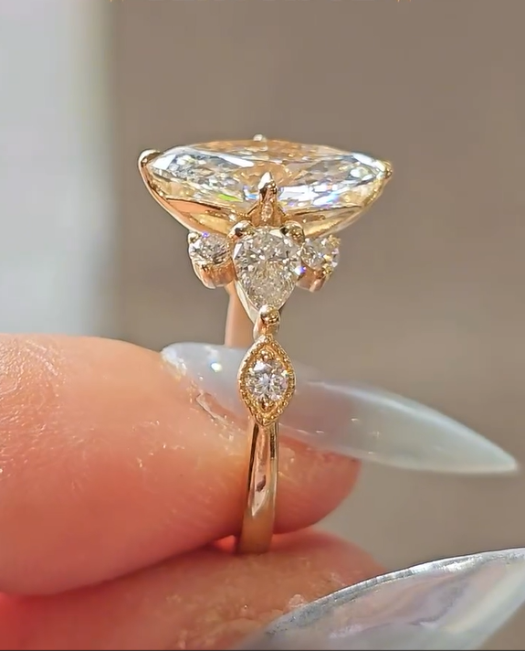 3 Carat Marquise Diamond Ring
