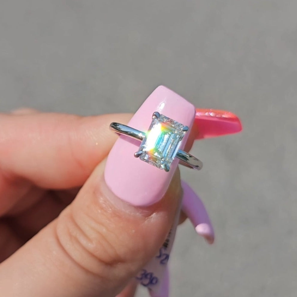 diamond ring on finger 