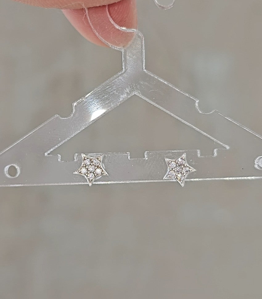 Silver Star Studs - Dearest Diamonds