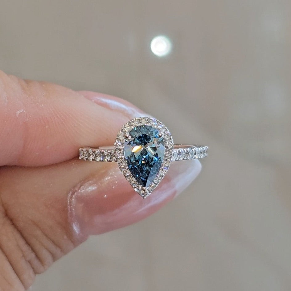 The Rare Blue Pear - Dearest Diamonds