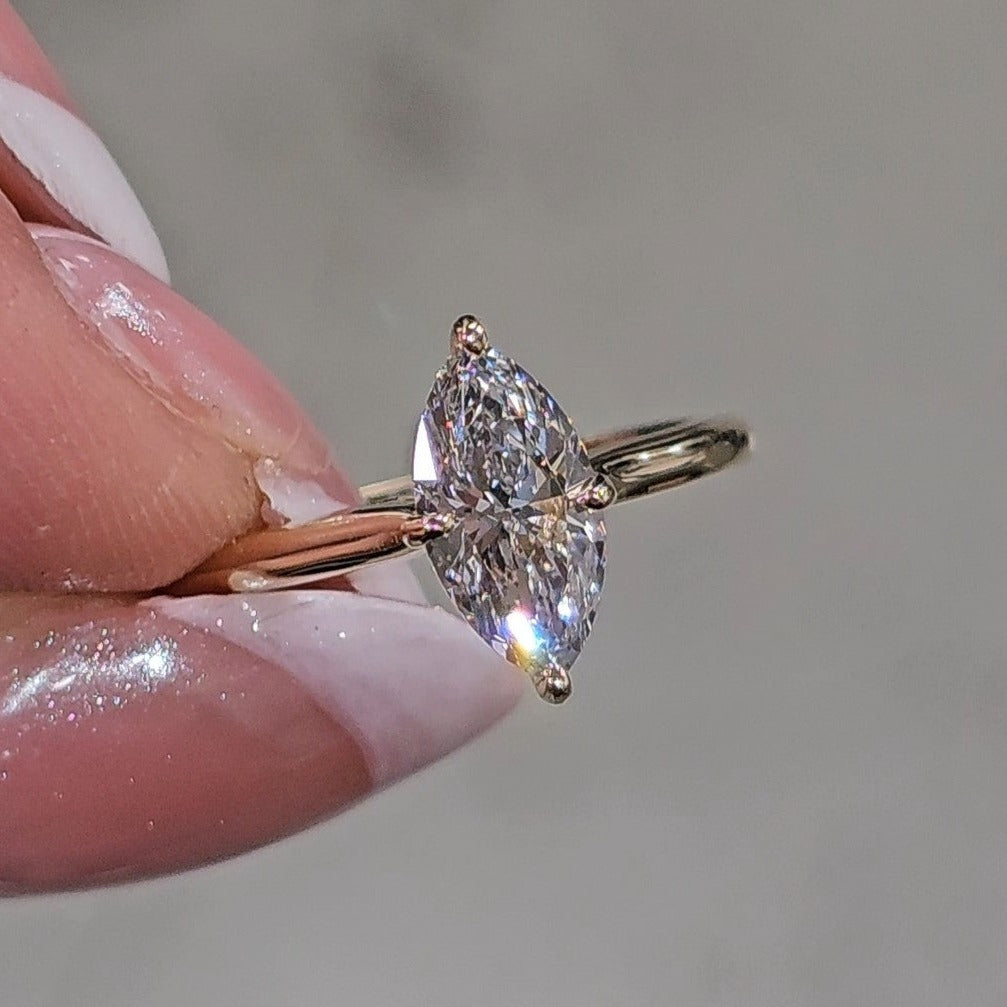 Marquise Solitaire - Dearest Diamonds