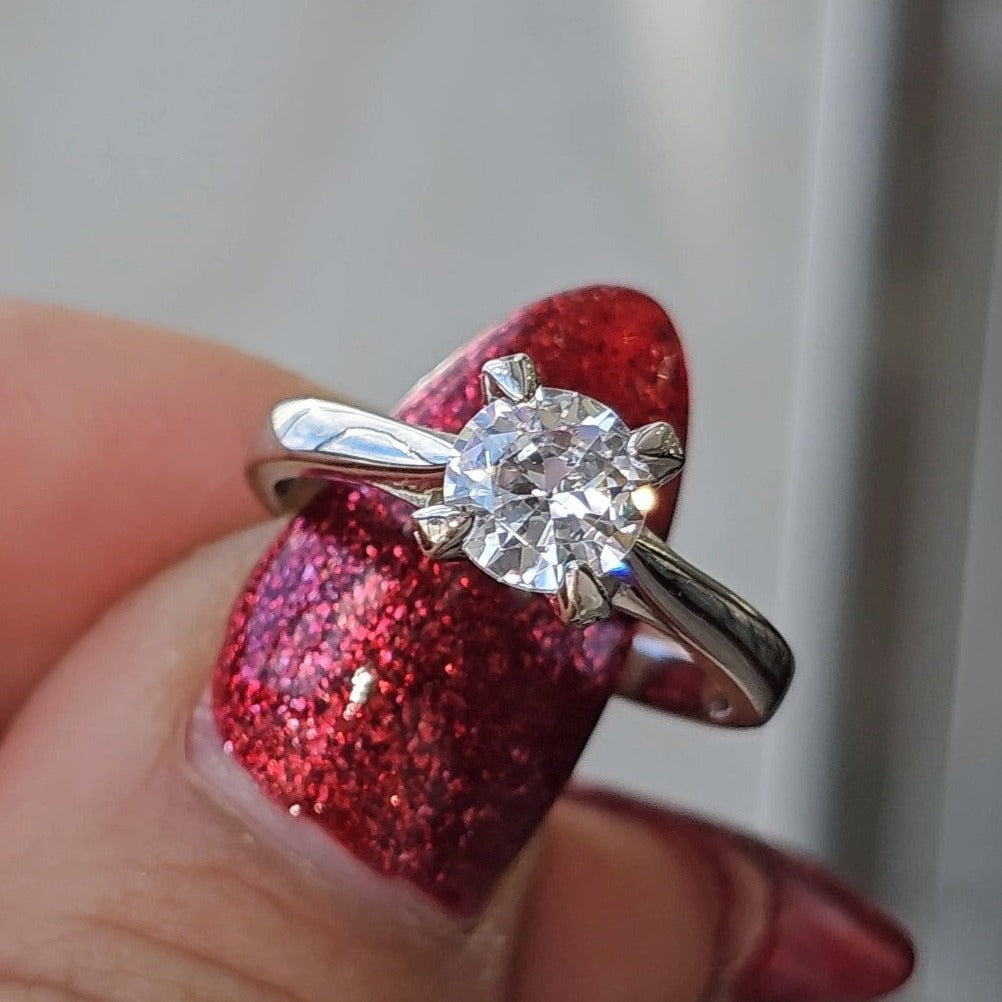 Remarkable Round Silver Ring - Dearest Diamonds