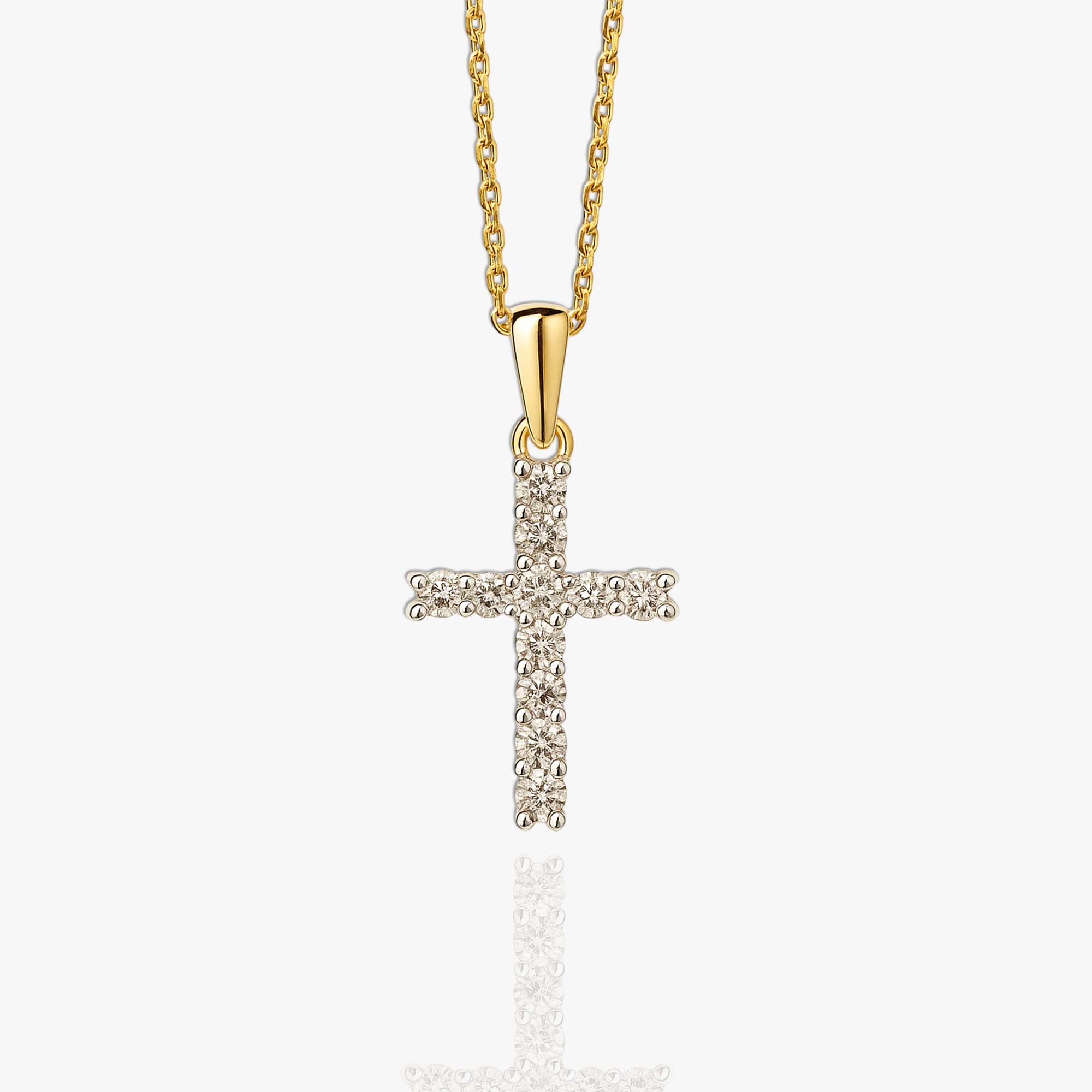 Gold Diamond Cross