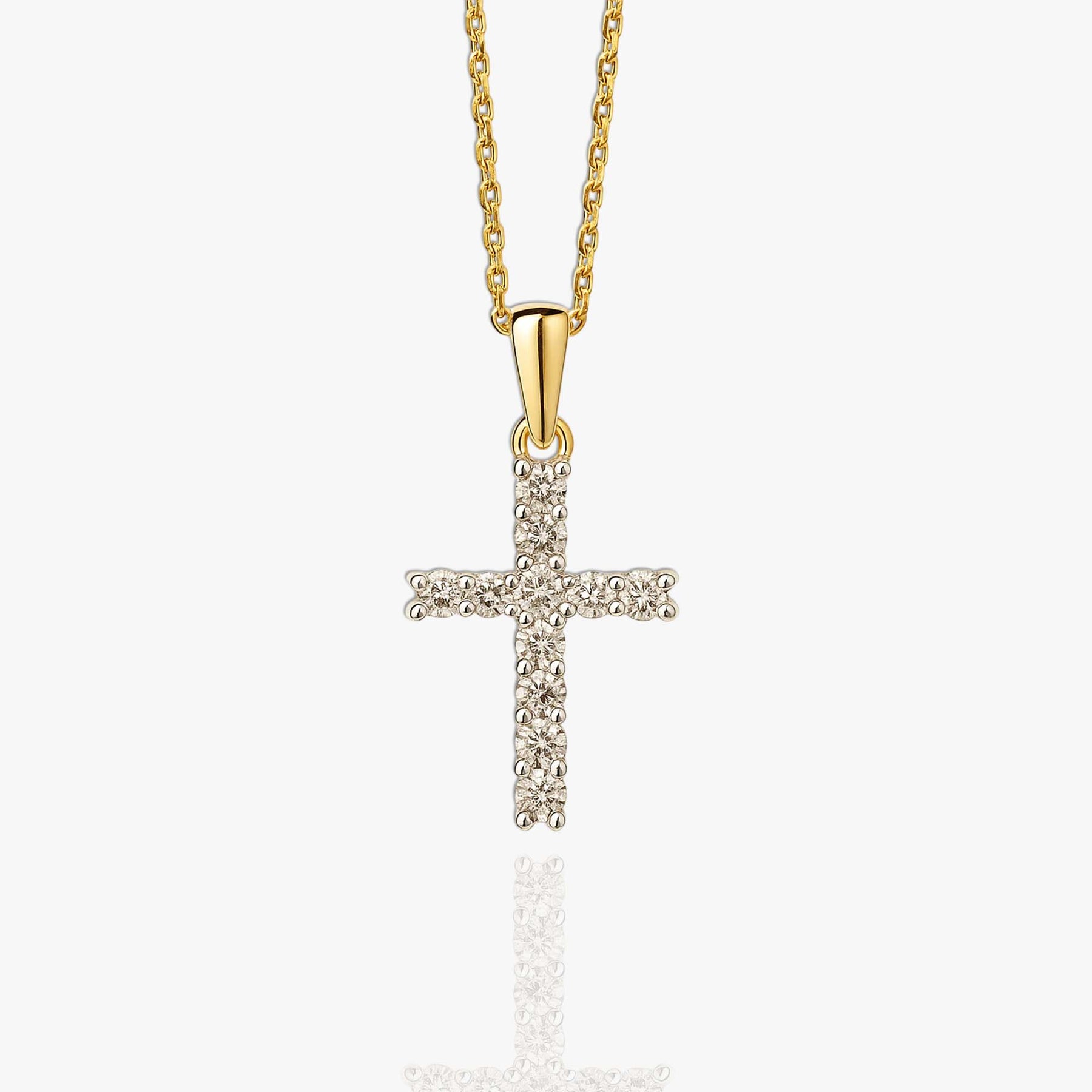 Gold Diamond Cross