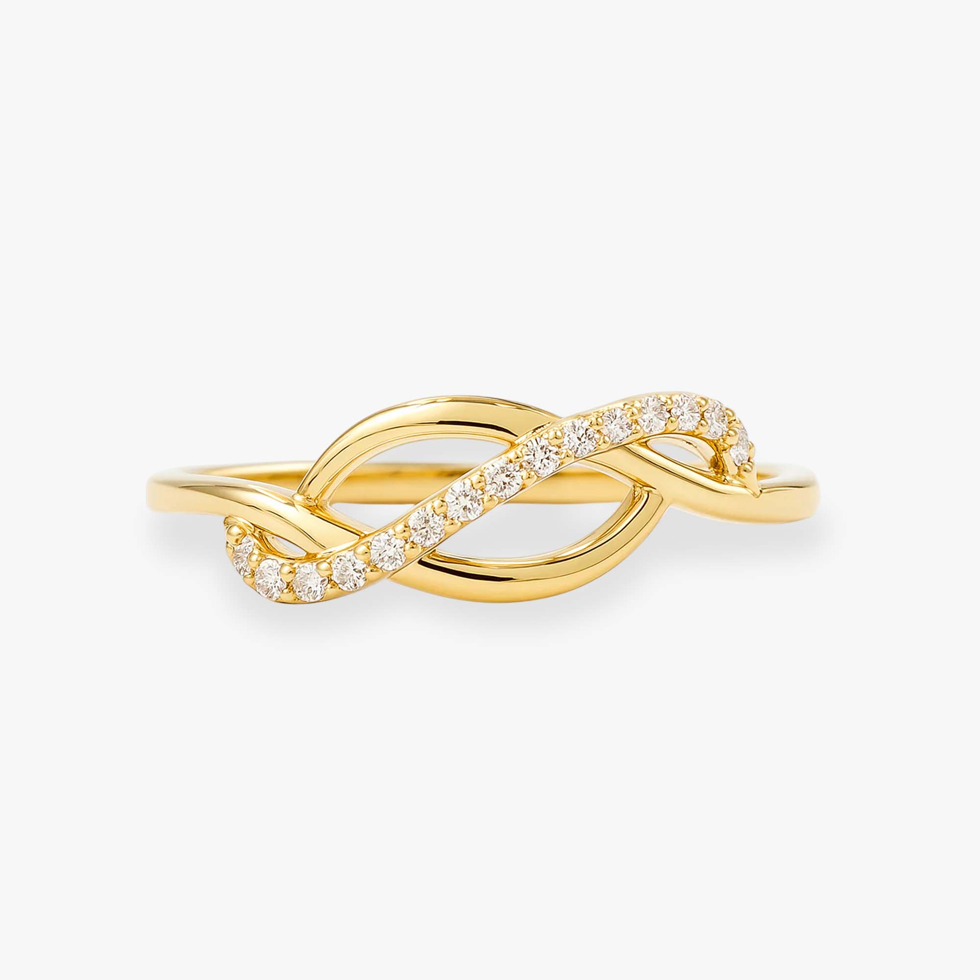 Dainty Diamond Twist Ring