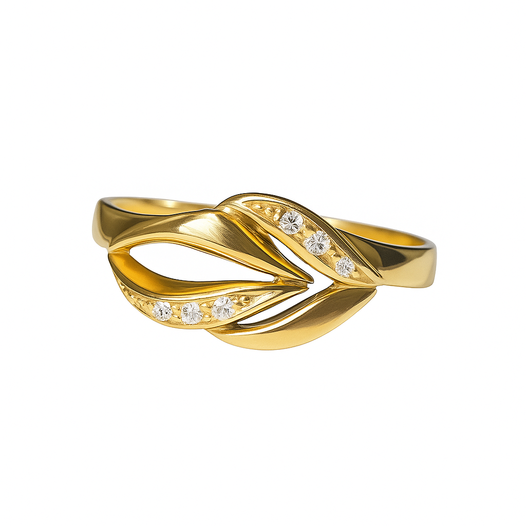 Interlocking Croissant Diamond Ring